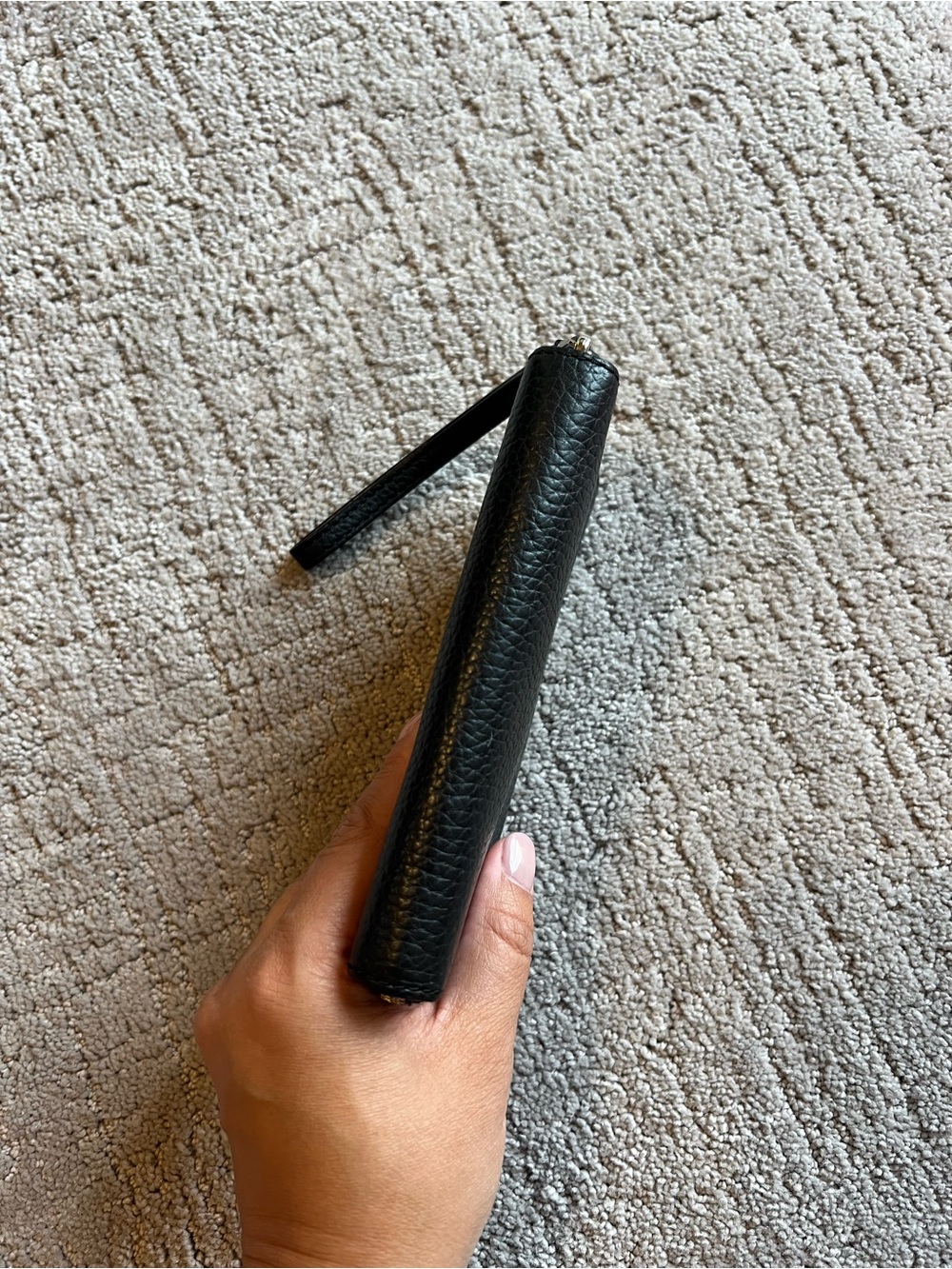 Marc Jacobs Black Pebbled Leather Wristlet Wallet with Strap - Picture 6 of 11